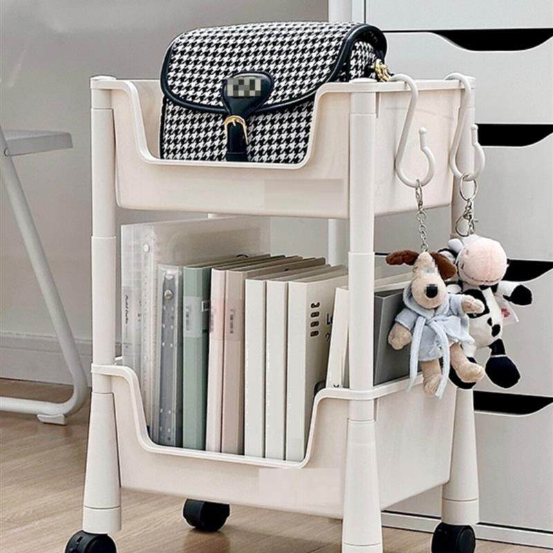 Wheeled storage rack floor-standing table placed under the table movable cart storage rack table
