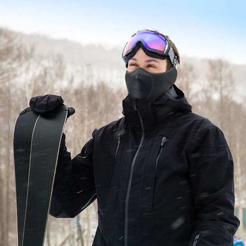 古矛秋冬骑行面罩滑雪护脸摇粒绒魔术贴护耳防风保暖跑步口罩男女