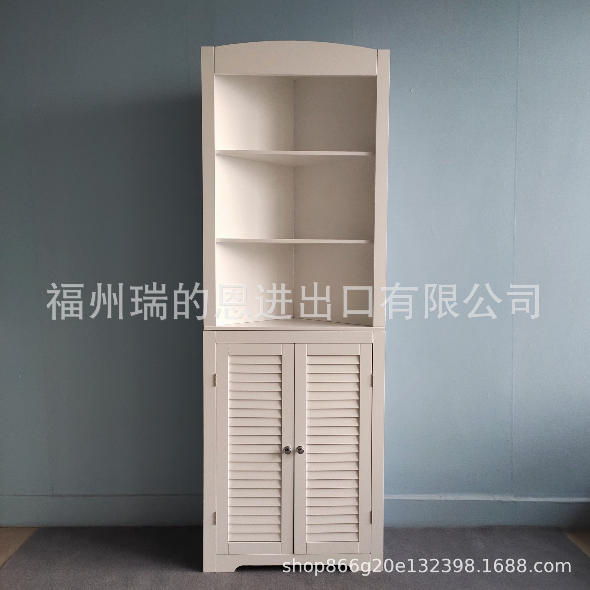 厂家直供浴室角落百叶门置物柜