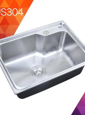 精装工程款304不锈钢水槽港湾单盆厨房水槽DX-5843