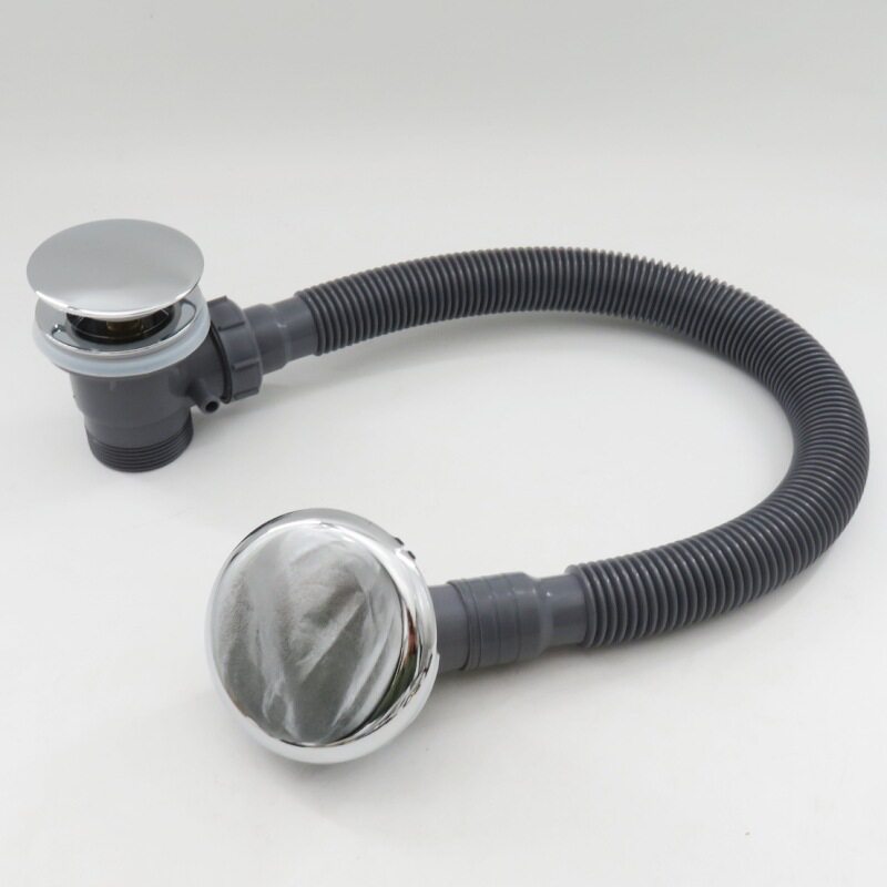外贸浴室浴缸排水管配件旋转式下水器铜塑料伸缩去水器配件地漏下