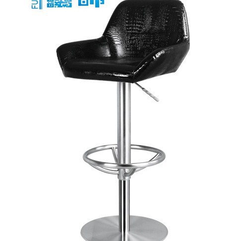 欧式时尚拉丝不锈钢酒吧椅休闲椅高脚椅KTV升降吧台椅
