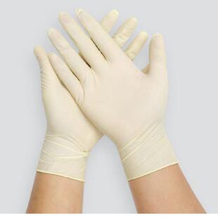 一次性防滑乳胶手套12寸麻面乳胶手套无粉袋装50双/包S/M/L码