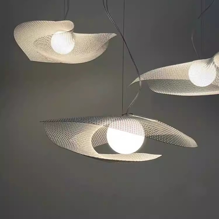 现代简约玻璃网状餐厅氛围吊灯