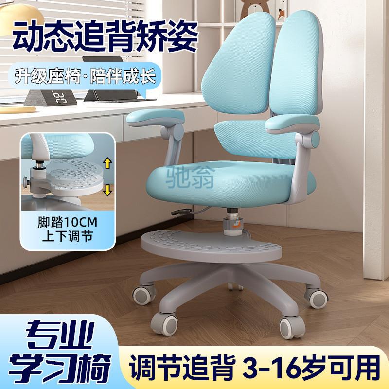 fLE儿童学生椅中小学生多功能写作业可升降座椅久坐舒适矫正坐姿