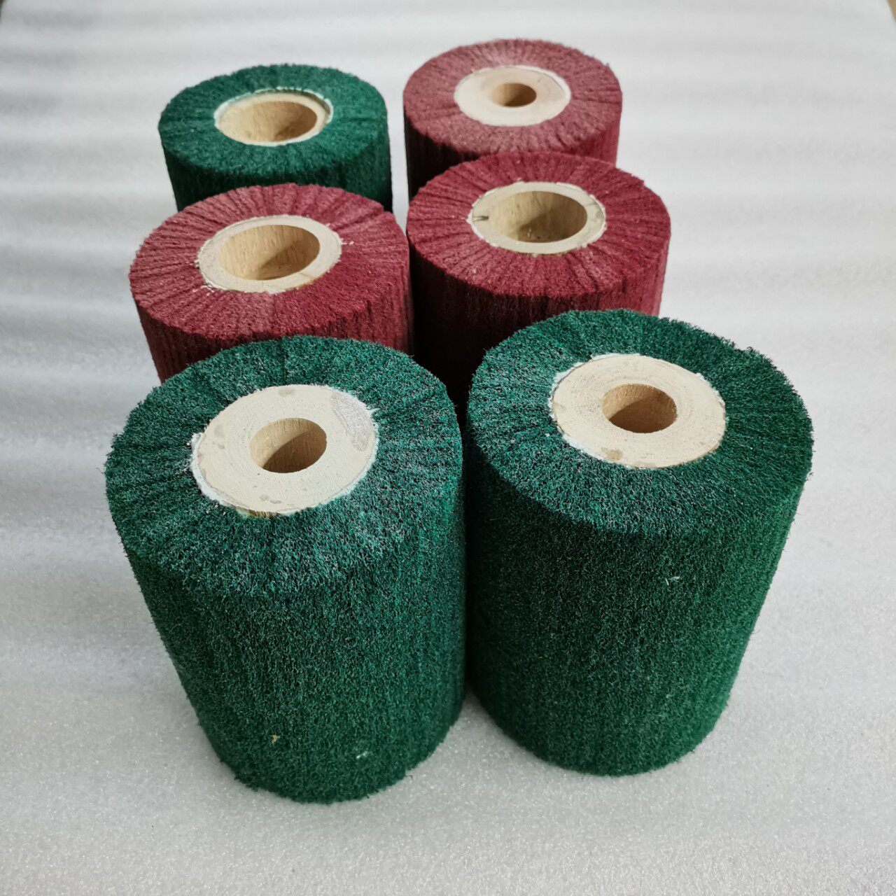 拉丝轮不锈钢抛光轮拉丝纤维轮拉丝抛光机25内孔木芯百洁布打磨轮