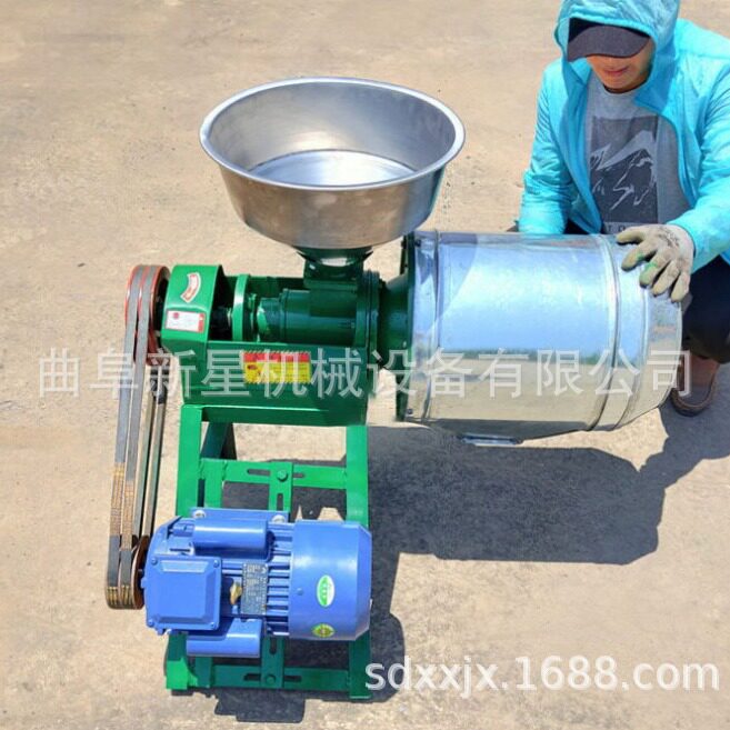 水稻谷子去皮打面机278锥形磨头磨面机大产黑豆去皮磨粉机