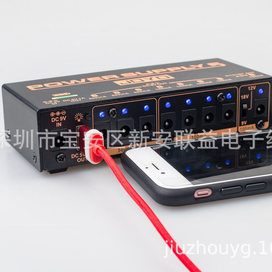 卓乐JOYO JP-05滤波降噪充电式效果器电源移动单块电源9v 12v 18v