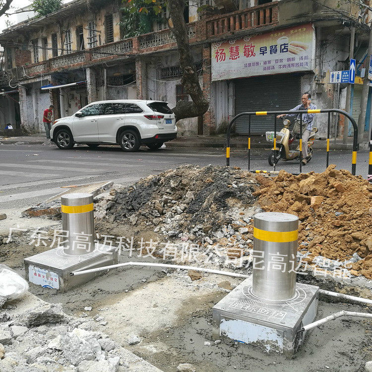 市场半自动升降路桩遥控液压气动伸缩车挡可移动拆卸公园景观立柱