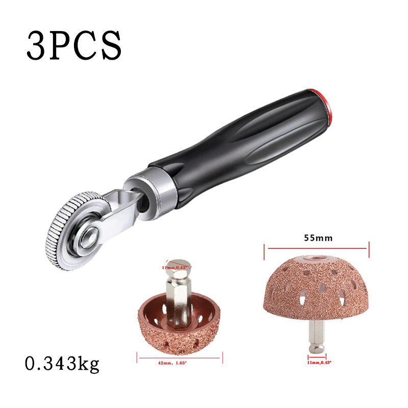 汽车轮胎修补工具包补胎工具打磨机磨头压实滚轮补胎轮胎清理刮刀图片