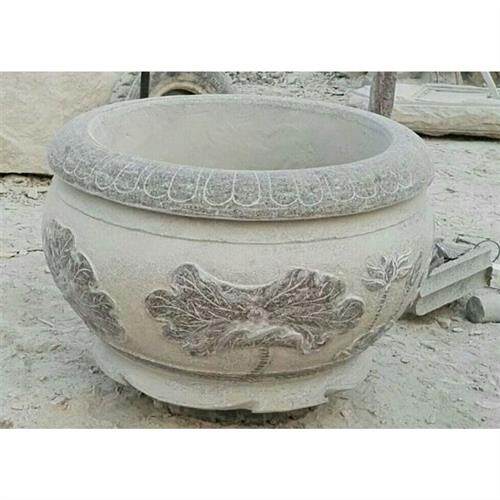 别墅装饰石头金鱼缸图庭院摆放石头门海价格进门口石雕门海缸厂