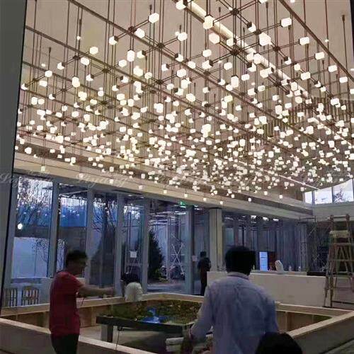 沙盘大厅组合吊灯宴会厅餐厅门厅艺术吊灯酒店大堂工程吊灯