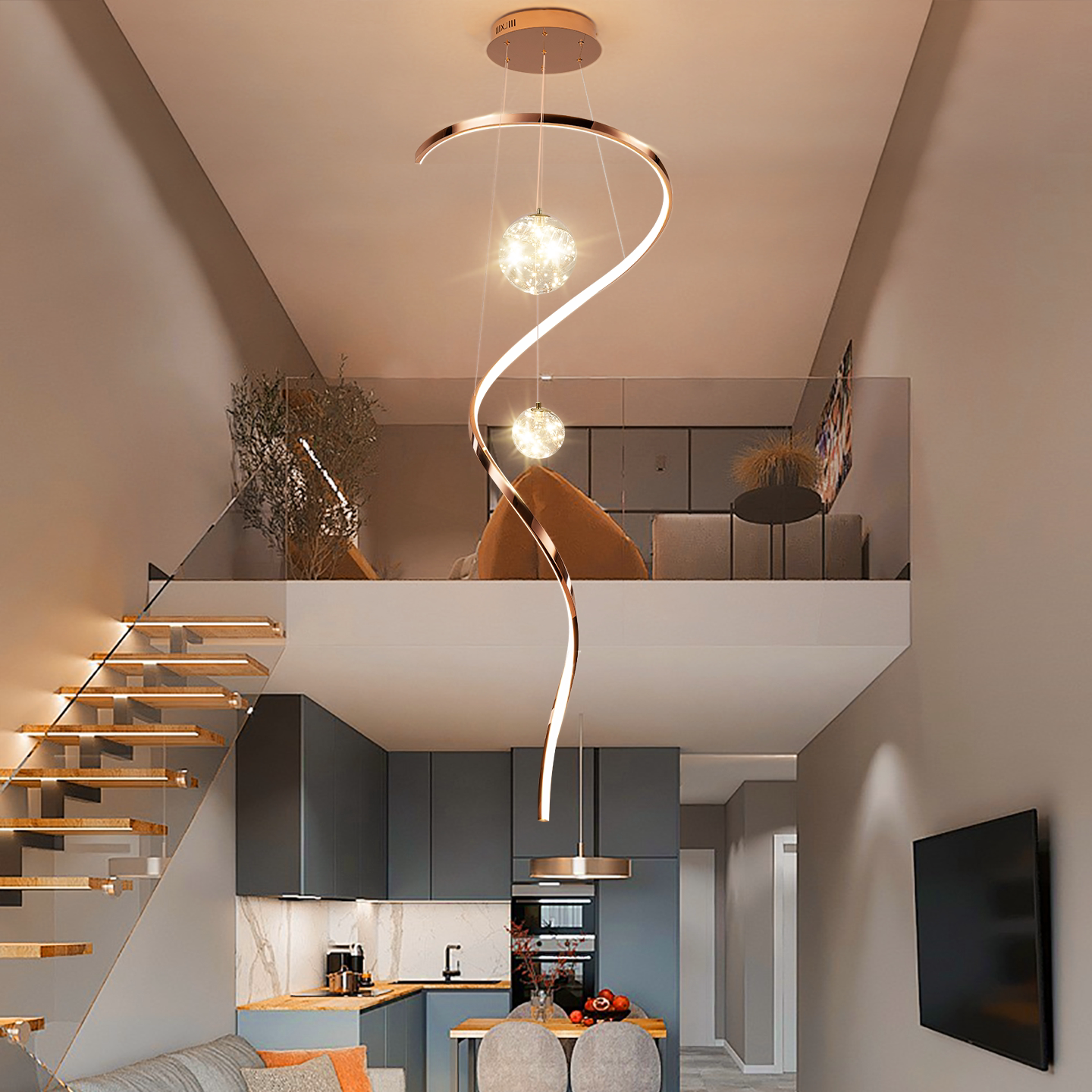 设计师款复式楼loft极简公寓LOFT/复式住宅/