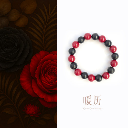 原创天然黑曜石手链女款