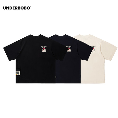 UNDERBOBO休闲百搭圆领短T恤男女