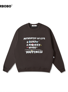 BOBO生活公式系列套头卫衣 2025冬季新款女宽松圆领简约套头衫