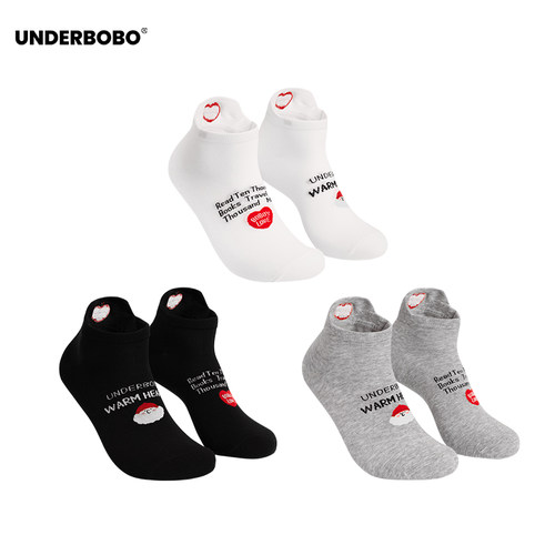 UNDERBOBO男女款爱心短袜