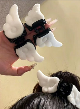 韩系可爱天使翅膀抓夹半扎发夹