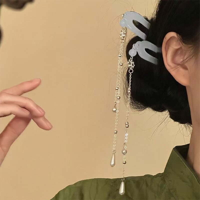 古风汉服流苏步摇发簪图片
