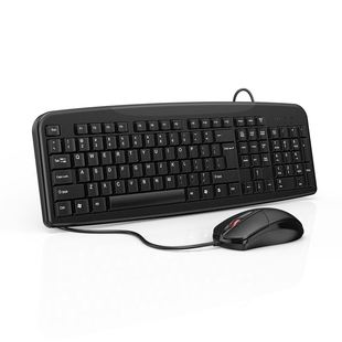 台式 USB有线键盘鼠标套装 电脑键鼠一体静音无声外接游戏机械办公