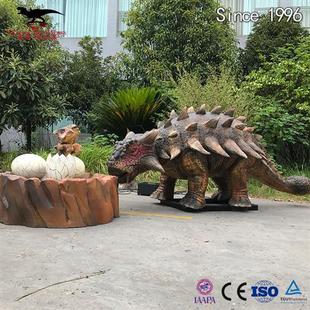 仿真恐龙机械电动甲龙小甲龙宝宝景区商场互动引流人气模型摆件