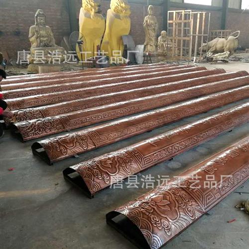 定制锻铜雕塑寺院宫庙祠堂牌匾大殿彩绘贴金铜对联浮雕壁画