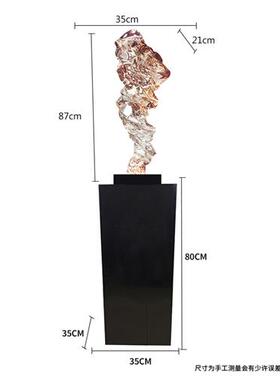 高档轻奢透明树脂软装置饰品雕塑客厅电视柜大型落地抽象卷形摆件