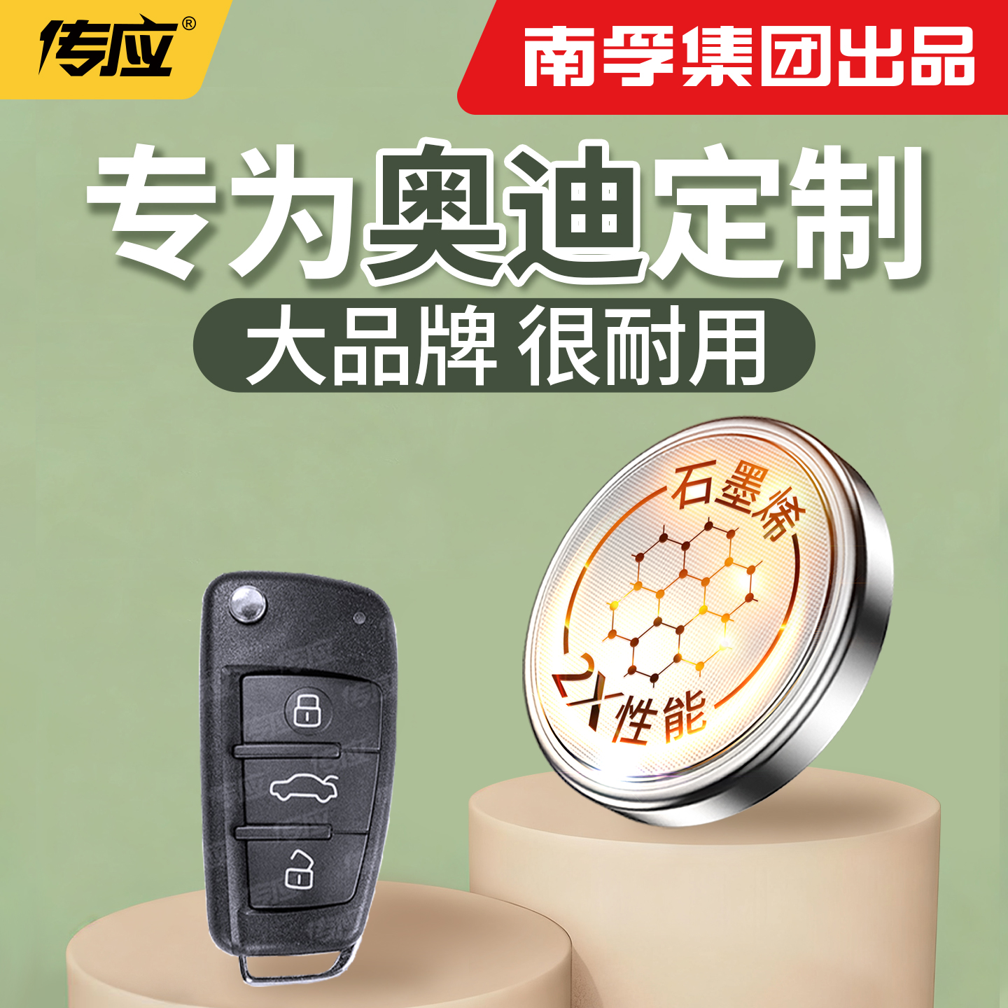 【南孚传应】适用于奥迪钥匙电池