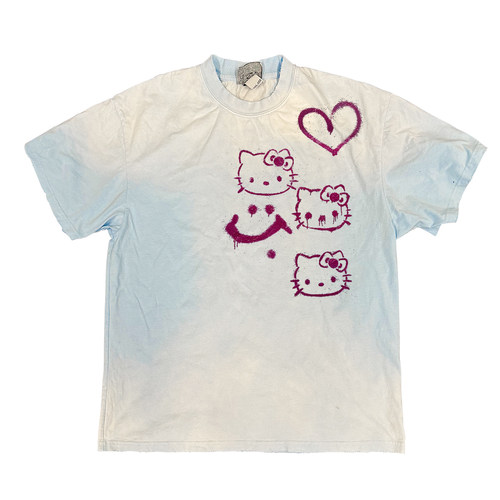 十卟SHIBU HelloKitty暗黑超可爱短袖ins印花Y2K轻亚文化T恤tee