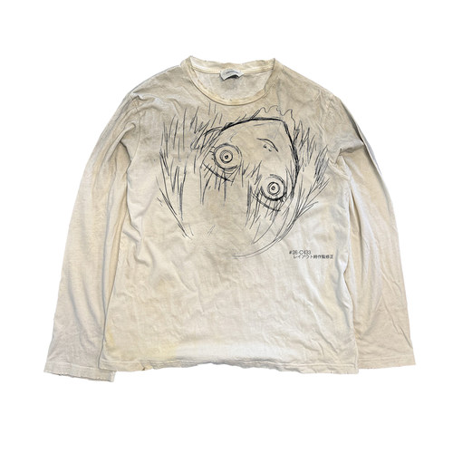 十卟SHIBU 漫感穿搭废土风VTG做旧T恤态度tee二次元线稿长袖上衣