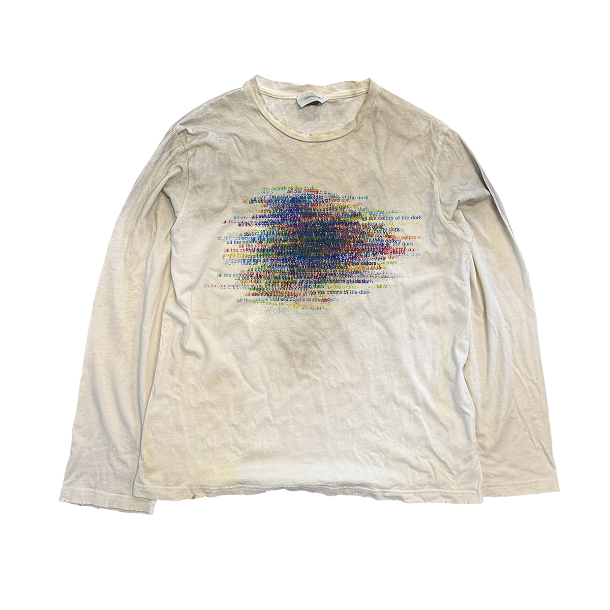 十卟SHIBU 程序编码!?潮感穿搭设计感印花无性别美式做旧T恤长袖