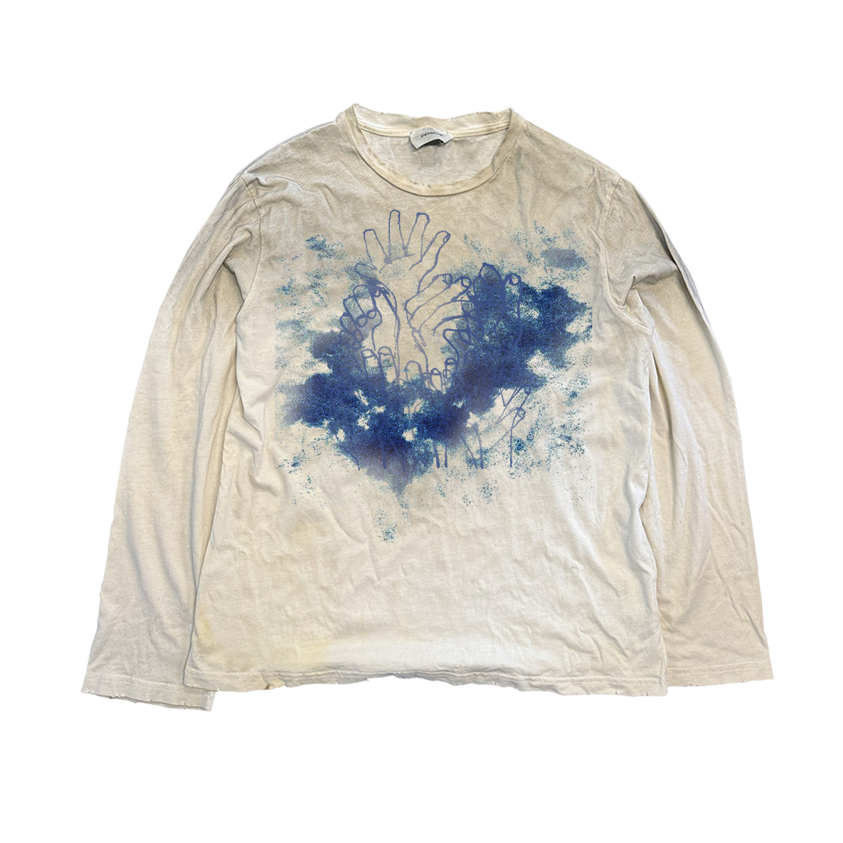 十卟SHIBU 泼墨随意感休闲音乐节穿搭潮流VTG复古做旧长袖T恤punk - 封面