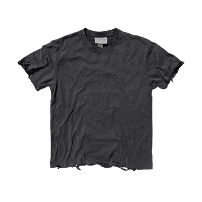 亚文化朋克穿搭Punk outfits个性废土风慵懒水洗做旧破坏短袖T恤