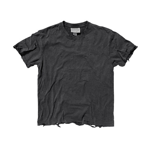 亚文化朋克穿搭Punk outfits个性废土风慵懒水洗做旧破坏短袖T恤