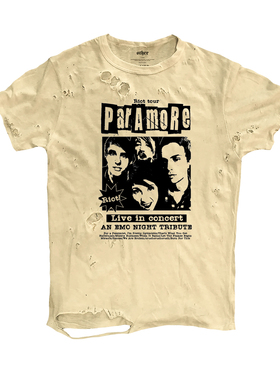 十卟SHIBU 帕拉摩尔乐团Paramore摇滚经典个性做旧ins欧美短袖T恤