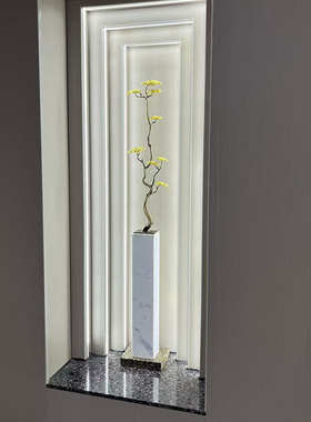 迎客松摆件客厅入户玄关轻奢高端大气简约现代竖高细长艺术装饰品