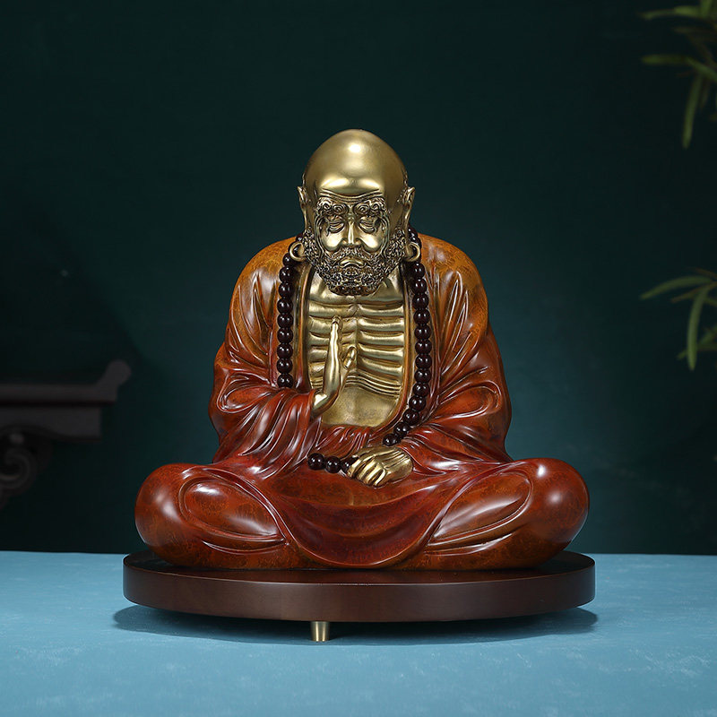 达摩客厅摆件东方禧全铜