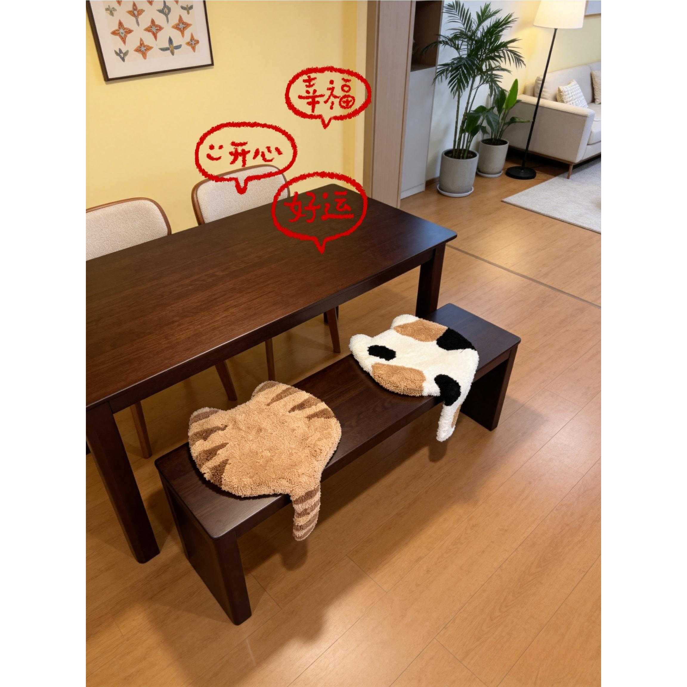 可爱猫咪坐垫椅子垫防屁股痛换鞋