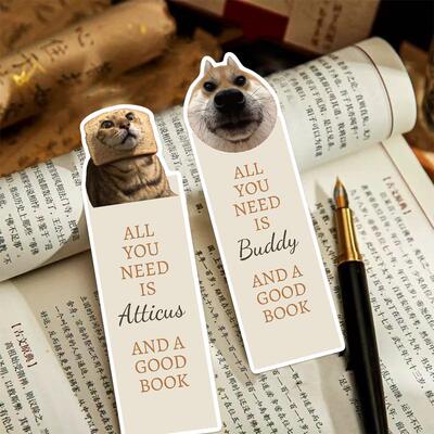 搞怪猫咪狗狗表情包书签