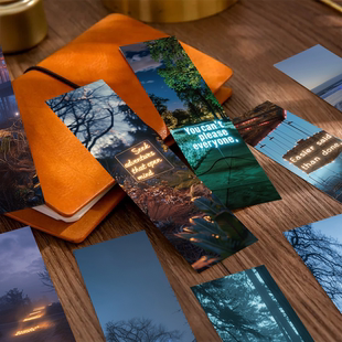 简约灯带文字书签小众高颜值霓光灯牌阅读书页书籍标注创意学生用