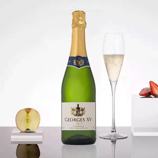 乔治艾伦白葡萄起泡酒法国原装进口干型香槟酒起泡酒750ml