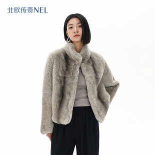 短款 北歐傳奇 立領獺兔毛皮草外套女 2025新款 秋冬季 初戀 喜悅
