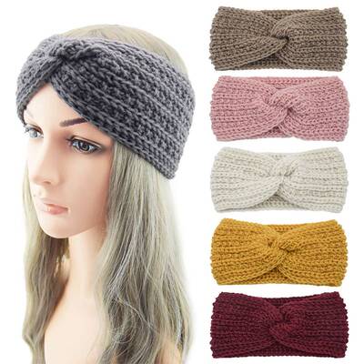 极速Winter Wgarm Headband for Women Woolen Knitting Headband