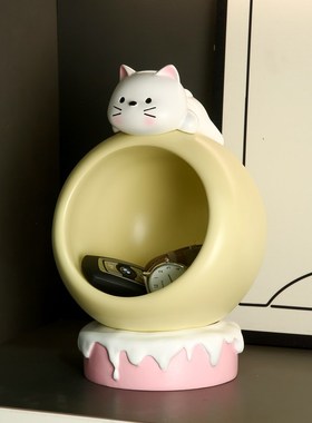 新品奶油风钥匙收纳玄关摆件入户门客厅鞋柜N电视柜装饰品乔迁新