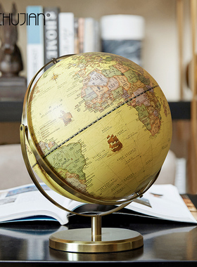 极速欧式创意摆件客厅大号地球仪书房F书桌样板房玄关办公室家居