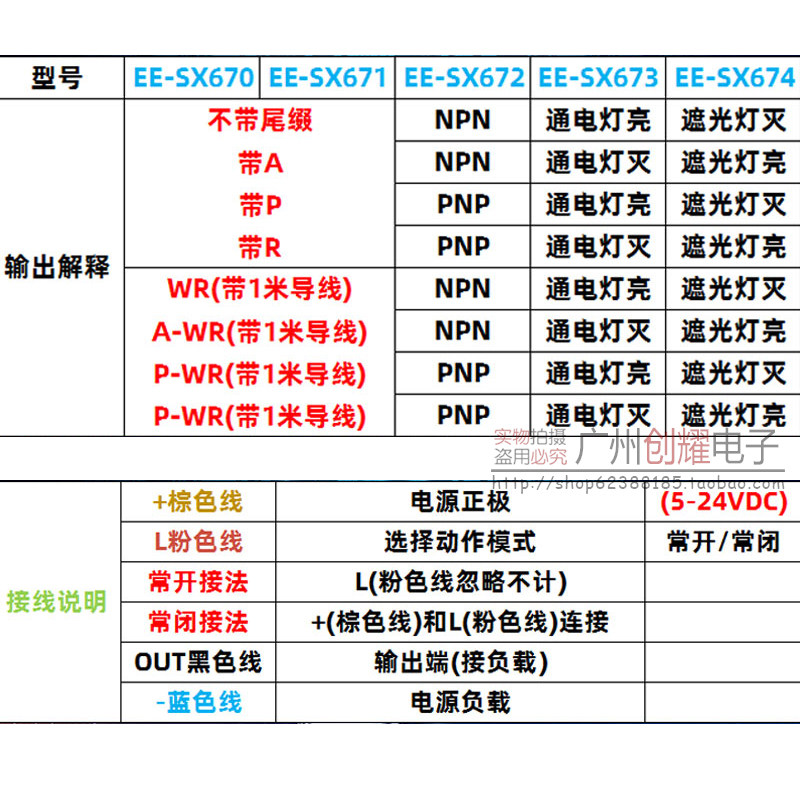 极速U槽型光电传感器EE-SX6q70/SX671WR/SX672A/673P/674R限位感