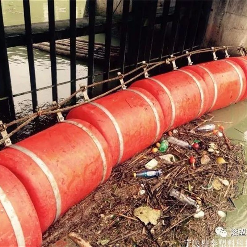 极速柏泰自主研i发水电站进水口漂浮式拦污浮排河道拦漂浮筒浮球