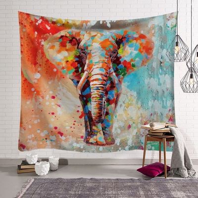 网红Wall Hanging tapestry Indian style Elephant Throw Yoga M