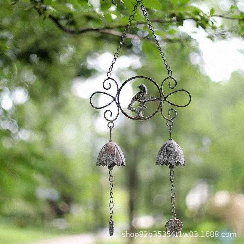 铁艺复古风铃做旧可爱创意挂饰挂件摆件庭院花园装饰阳台阳台装饰,家居饰品,风铃及配件,淘宝优惠券,粉丝福利购,淘宝优惠卷