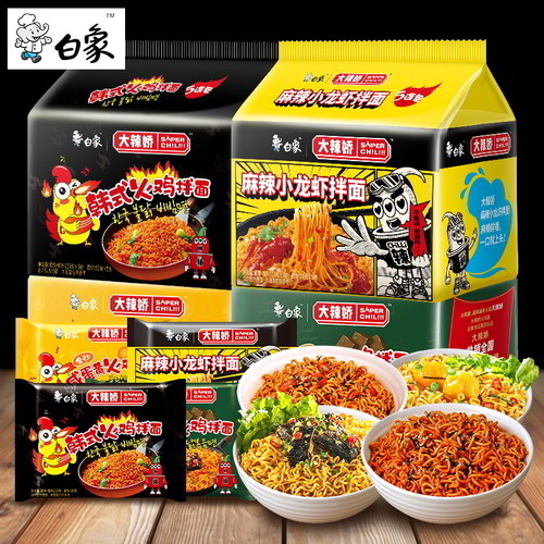 拌面大辣娇火鸡面白象